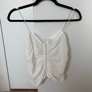 OLIVACEOUS - white cropped top